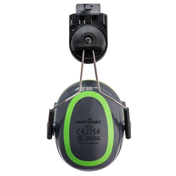 Grey/green HV Extreme Ear Defenders Low Clip-On  