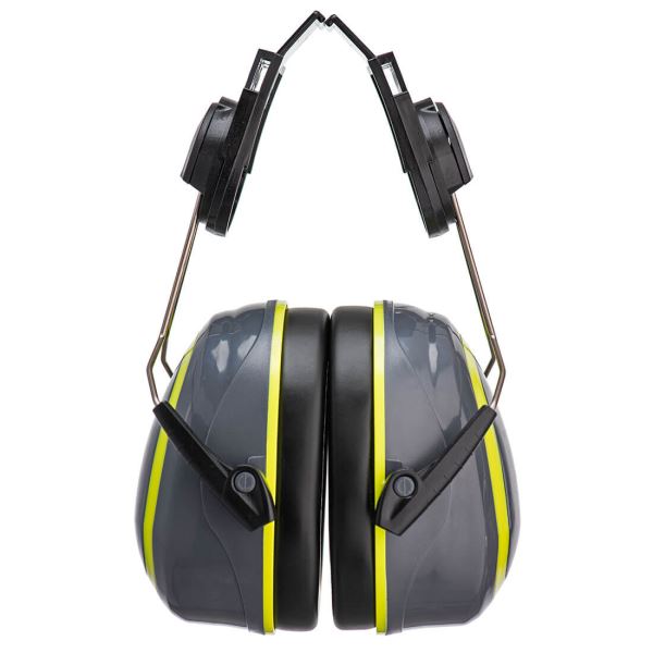 Grey/yellow HV Extreme Ear Defenders Medium Clip-On 