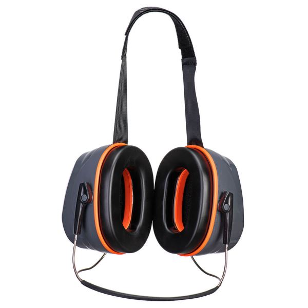 Grey/orange HV Extreme Ear Defenders Neckband 