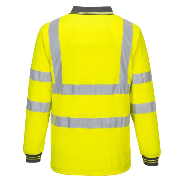 Yellow Hi-Vis Polo Shirt L/S  