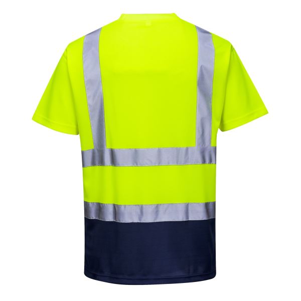 Yellow/navy Hi-Vis Contrast T-Shirt S/S  