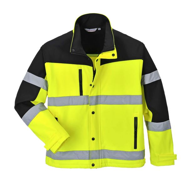 Yellow Hi-Vis Contrast Softshell (3L) 