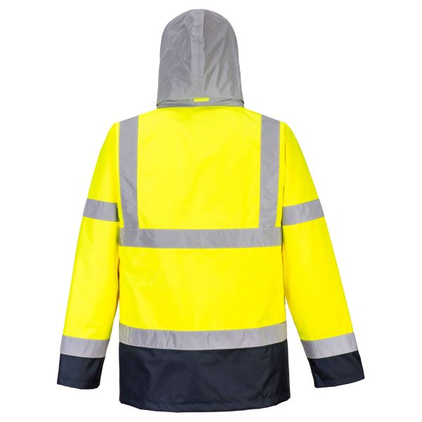 Yellow/navy Hi-Vis 4-in-1 Contrast Traffic Jacket  