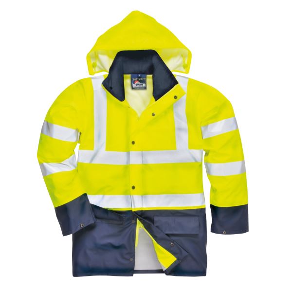 Yellow/navy Sealtex Ultra Hi-Vis Contrast Rain Jacket  