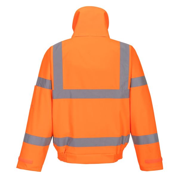 Orange Hi-Vis Extreme Rain Bomber Jacket  