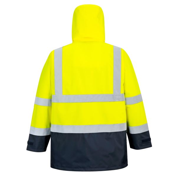 Yellow/navy Hi-Vis 5-in-1 Contrast Executive Jacket  