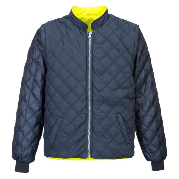 Yellow/navy Hi-Vis Breathable 2-in-1 Contrast Reversible Jacket  