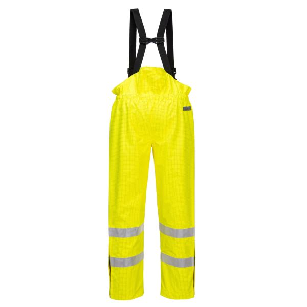 Yellow Bizflame Rain Unlined  Hi-Vis Antistatic FR Trousers 