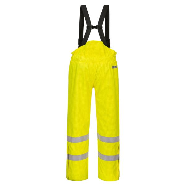 Yellow Bizflame Rain Lined Hi-Vis Antistatic FR Trousers 