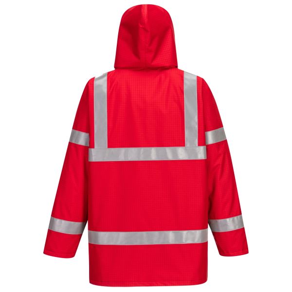 Red Bizflame Rain Anti-Static FR Jacket 