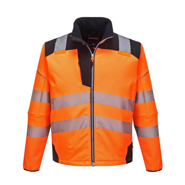 Orange/black PW3 Hi-Vis Softshell (3L) 