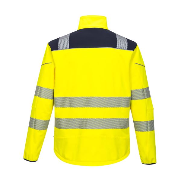 Yellow/navy PW3 Hi-Vis Softshell (3L) 