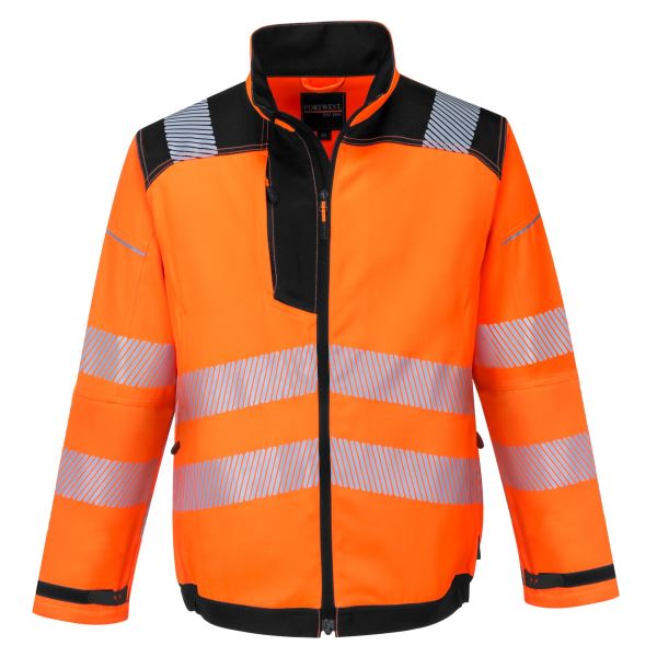 Orange/black PW3 Hi-Vis Work Jacket 