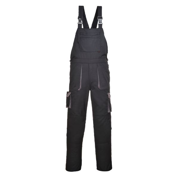 Black Portwest Texo Contrast Bib and Brace 