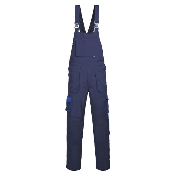 Navy Portwest Texo Contrast Bib and Brace 