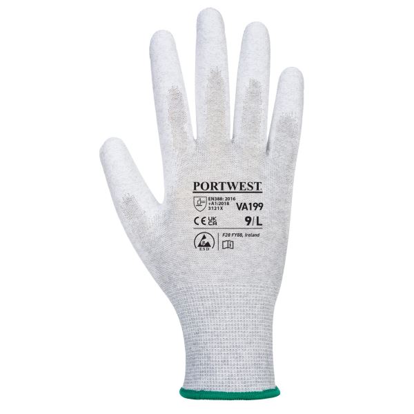 Portwest Grey Vending Antistatic PU Palm Glove 