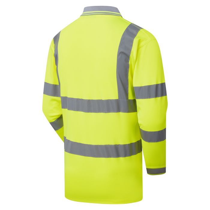 Hi Vis Long Sleeve Bird Eye Polo Shirt