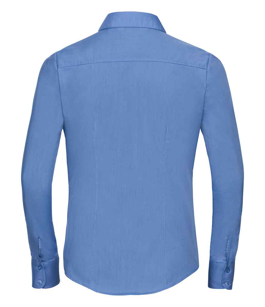 Russell Athletic Collection Ladies Long Sleeve Fitted Poplin Shirt