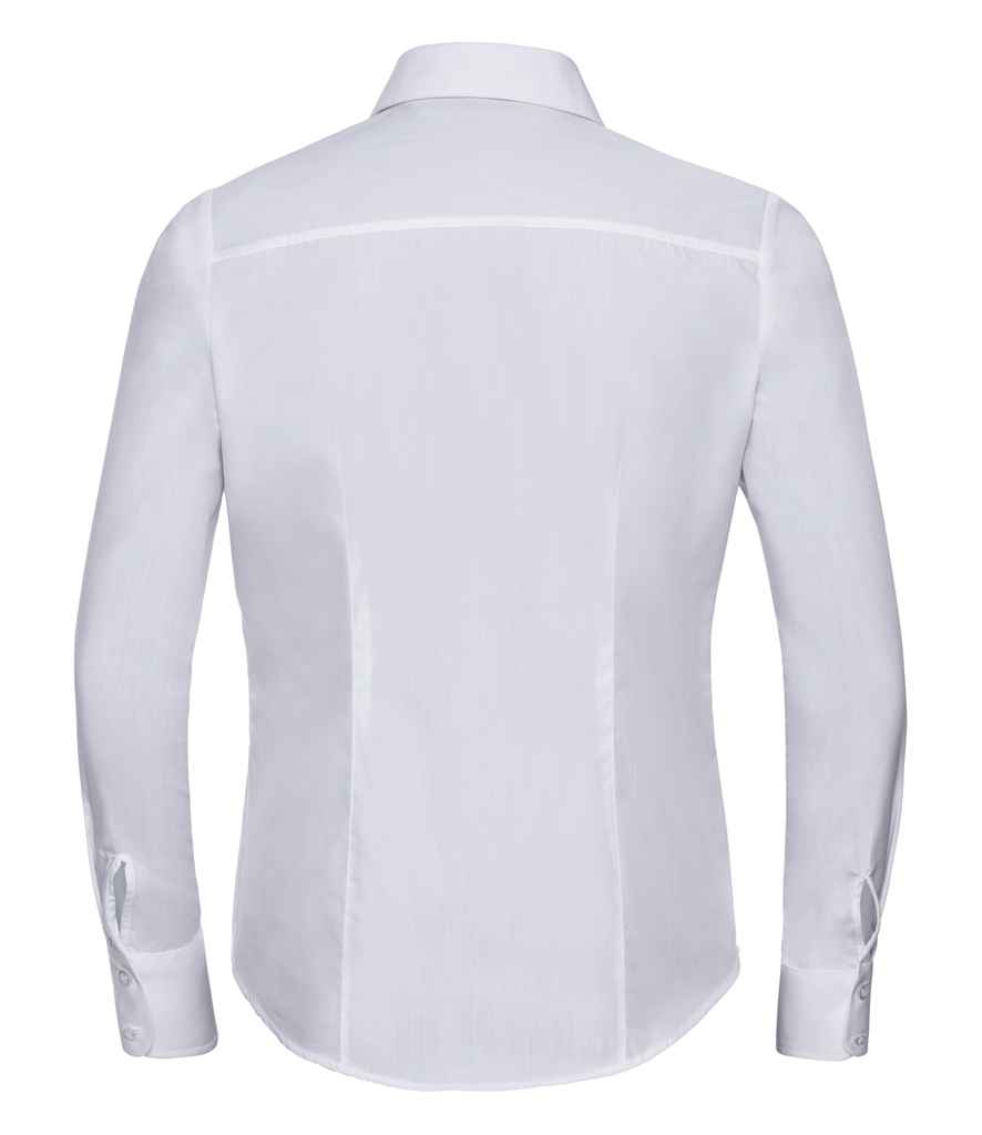Russell Athletic Collection Ladies Long Sleeve Fitted Poplin Shirt