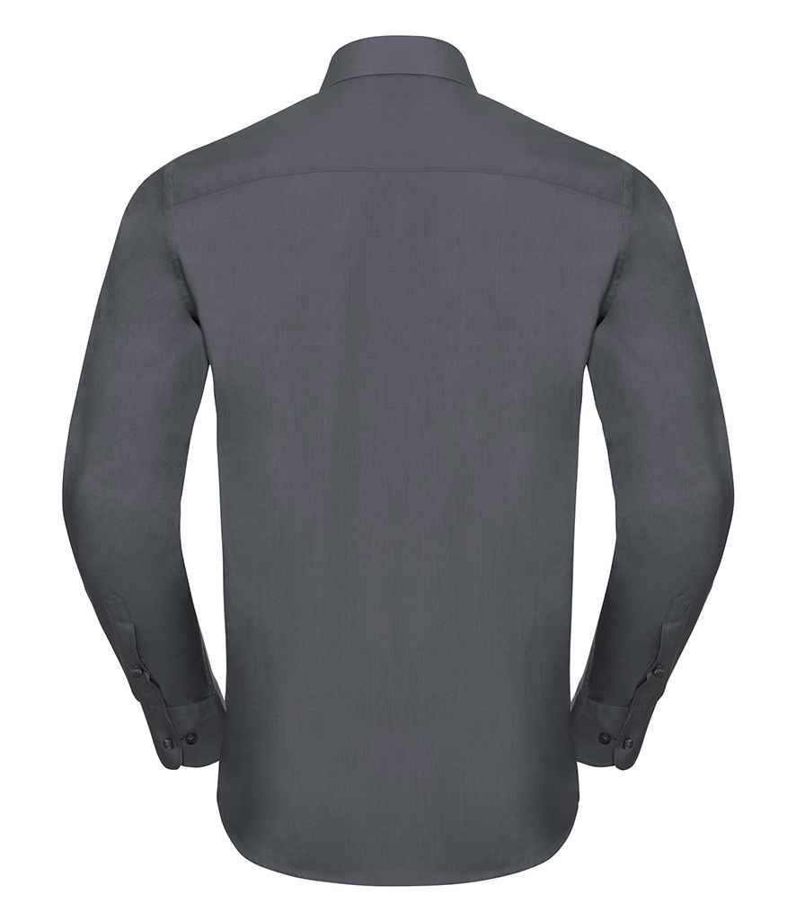 Russell Athletic Collection Long Sleeve Tailored Poplin Shirt
