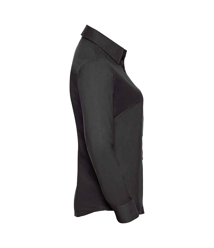 Russell Athletic Collection Ladies Long Sleeve Easy Care Oxford Shirt
