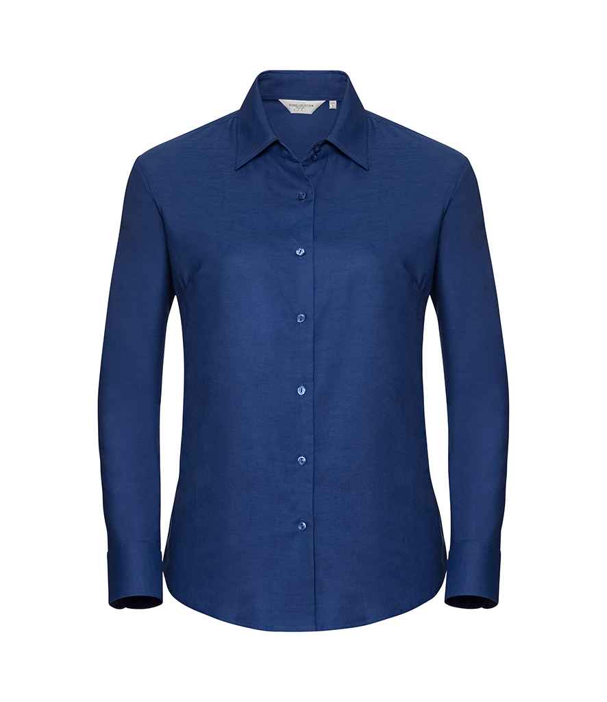 Russell Athletic Collection Ladies Long Sleeve Easy Care Oxford Shirt