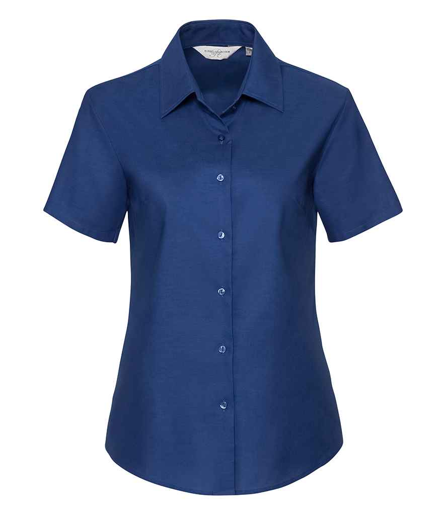Russell Athletic Collection Ladies Short Sleeve Easy Care Oxford Shirt