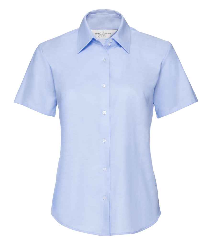 Russell Athletic Collection Ladies Short Sleeve Easy Care Oxford Shirt