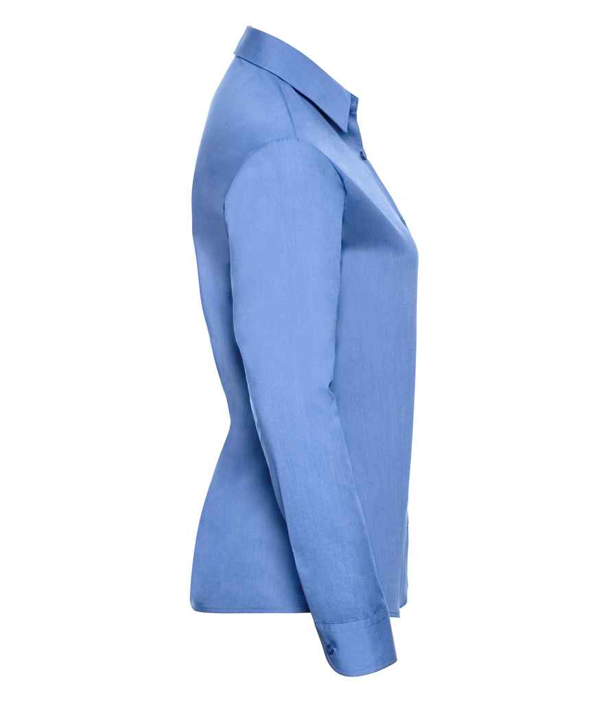 Russell Athletic Collection Ladies Long Sleeve Easy Care Poplin Shirt