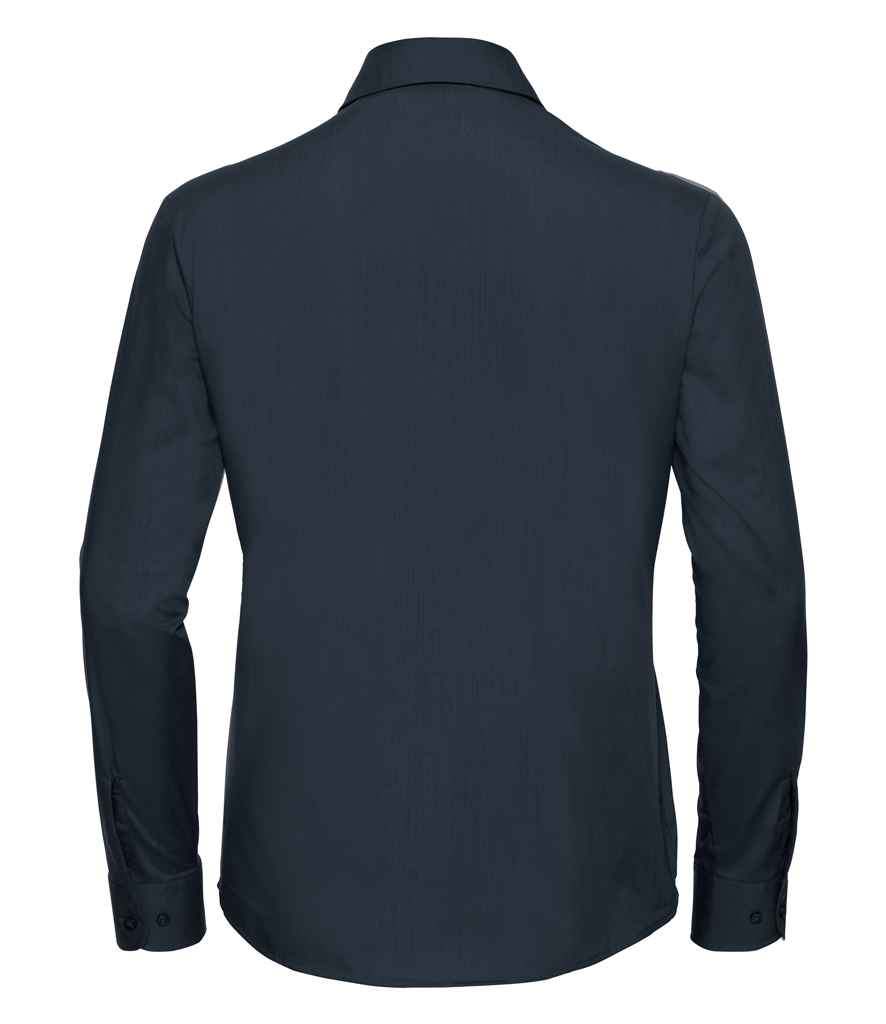 Russell Athletic Collection Ladies Long Sleeve Easy Care Poplin Shirt