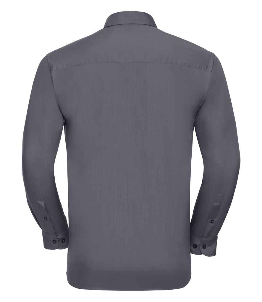 Russell Athletic Collection Long Sleeve Easy Care Poplin Shirt