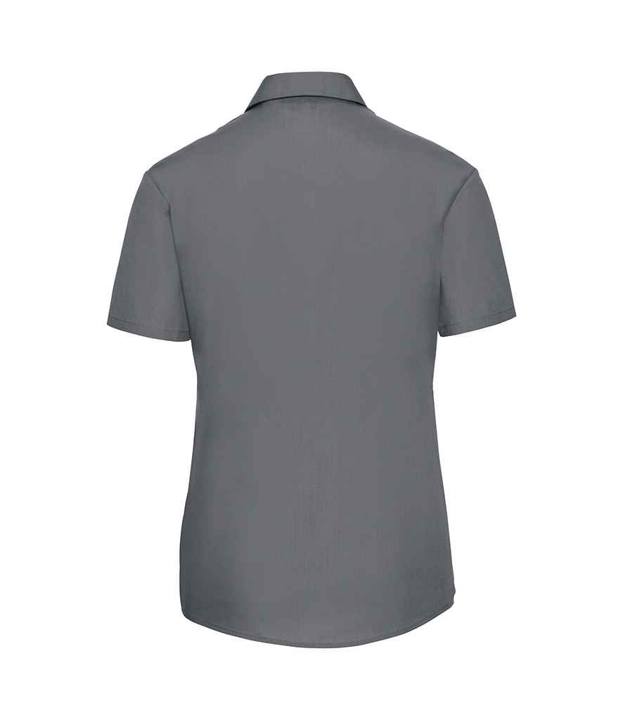 Russell Athletic Collection Ladies Short Sleeve Easy Care Poplin Shirt