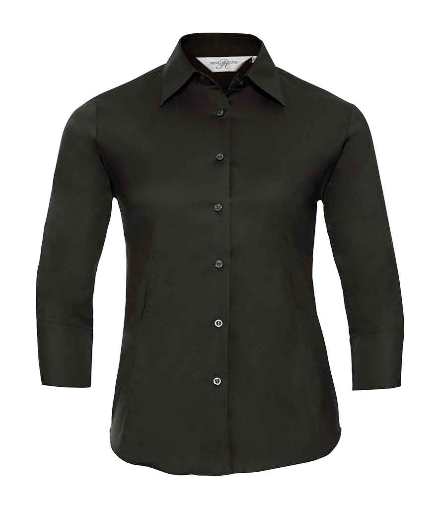 Russell Athletic Collection Ladies 3/4 Sleeve Easy Care Fitted Shirt
