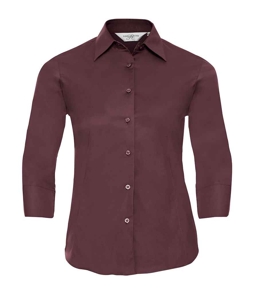 Russell Athletic Collection Ladies 3/4 Sleeve Easy Care Fitted Shirt