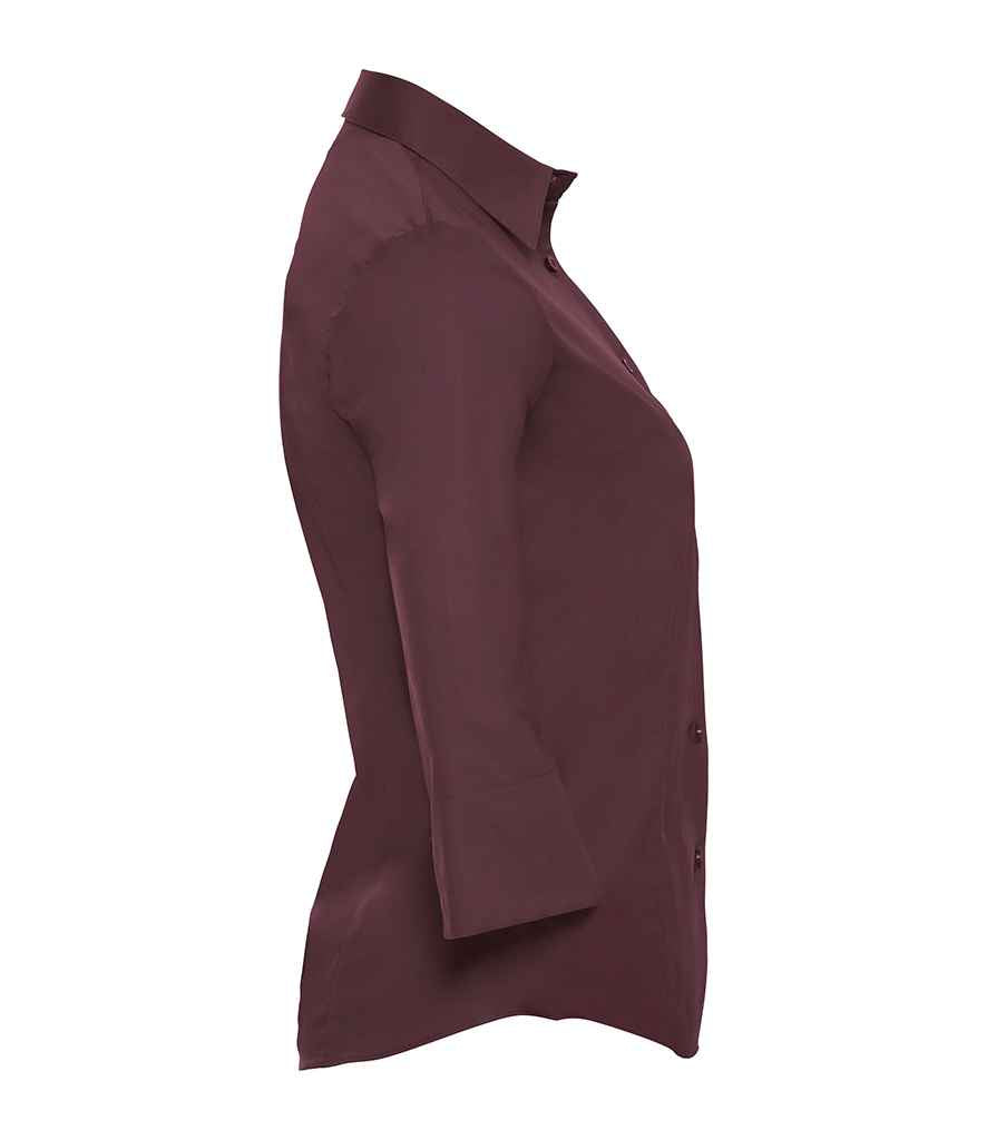 Russell Athletic Collection Ladies 3/4 Sleeve Easy Care Fitted Shirt