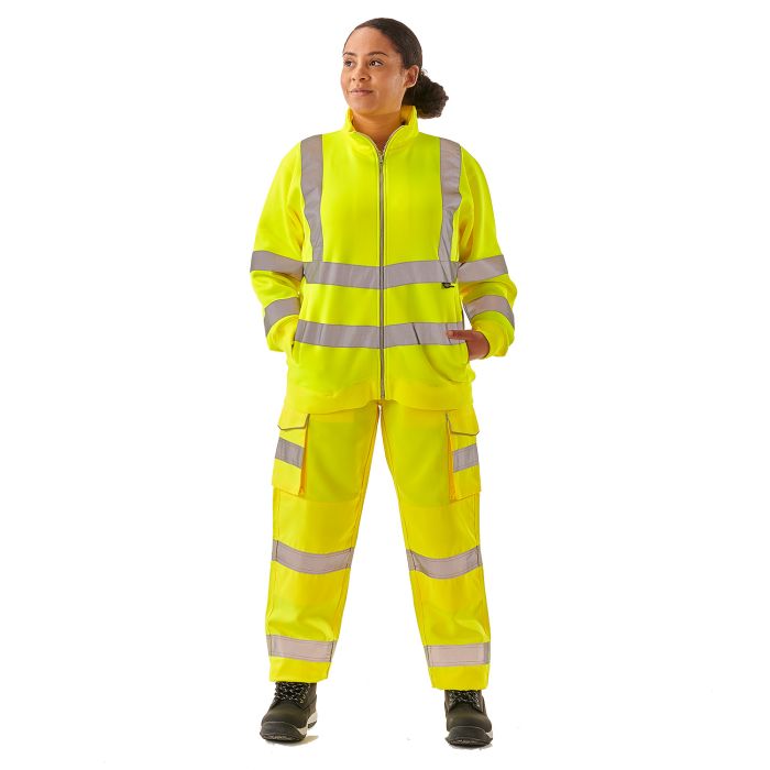 Ladies Hi Vis Eshaal Zipped Sweatshirt