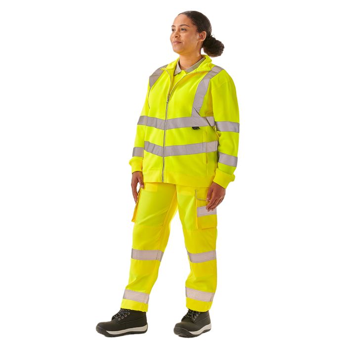 Ladies Hi Vis Eshaal Zipped Sweatshirt