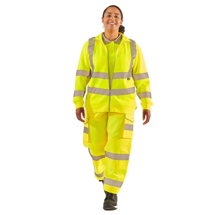 Ladies Hi Vis Eshaal Zipped Sweatshirt