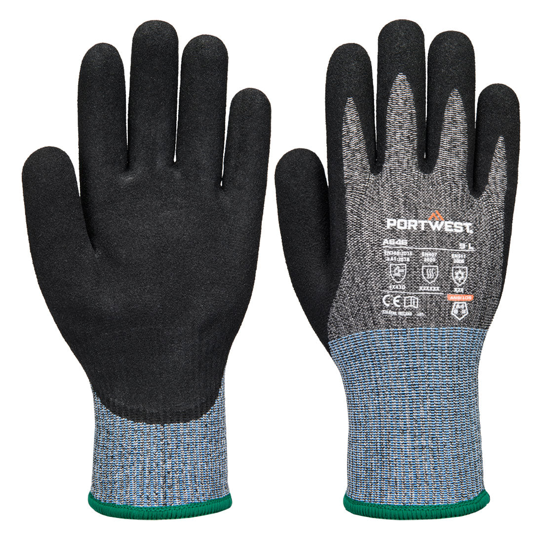 Portwest Cut D13 Nitrile Viz-Tex Cold Glove A646