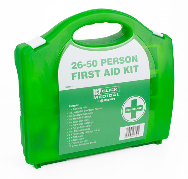 Click Medical 26-50 Person First Aid Kit with Eyewash and Burn Dressings