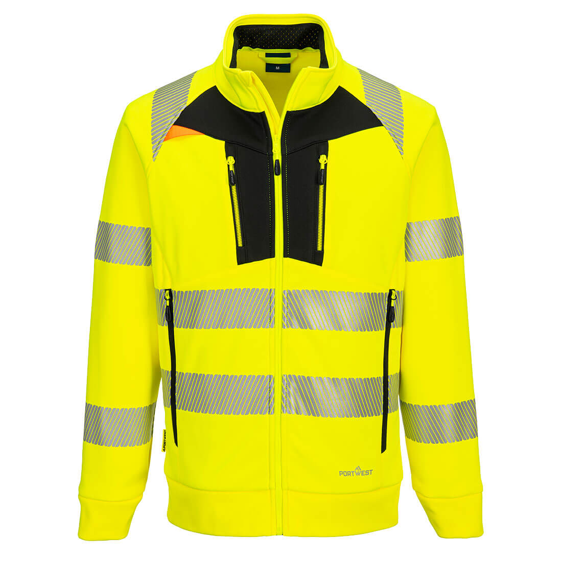 Portwest DX4 Hi-Vis Funnel Neck Zipped Sweatshirt
