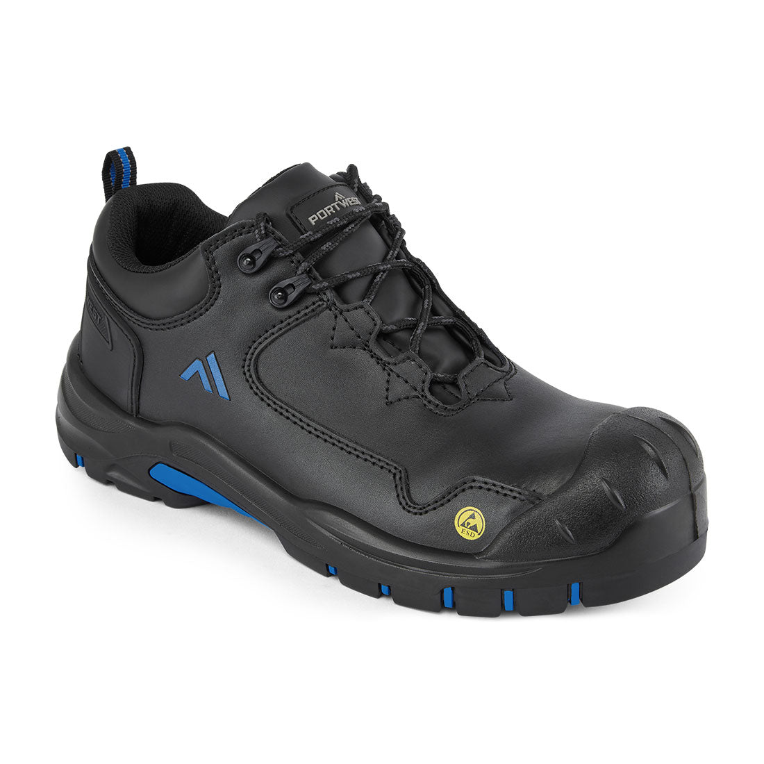 Portwest Composite Action Leather Low Shoe S3S ESD HRO SR SC FO