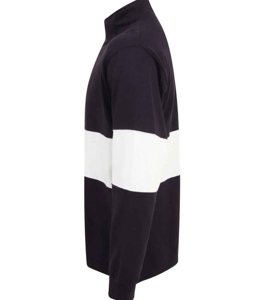 Front Row Panelled 1/4 Zip Neck Top