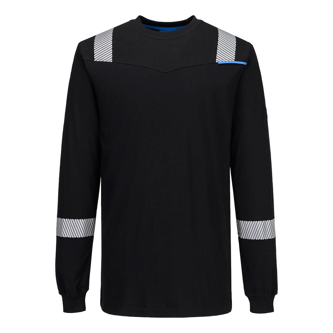 Portwest WX3 Modaflame Knit FR Long Sleeve T-Shirt Black FR751