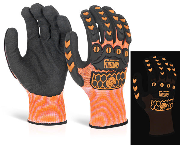 Beeswift Glovezilla Glow in the Dark Foam Nitrile Coated Gloves