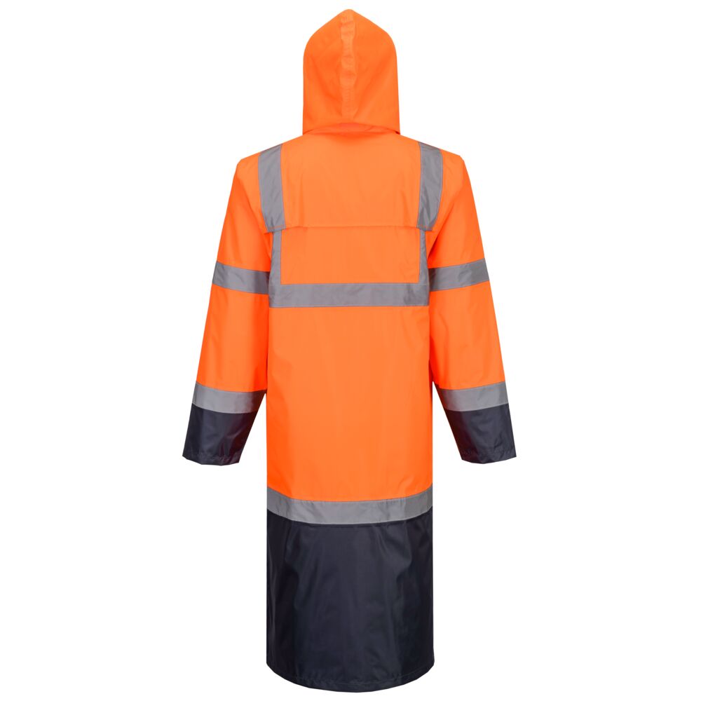 Portwest Hi-Vis Contrast Raincoat 122cm H446