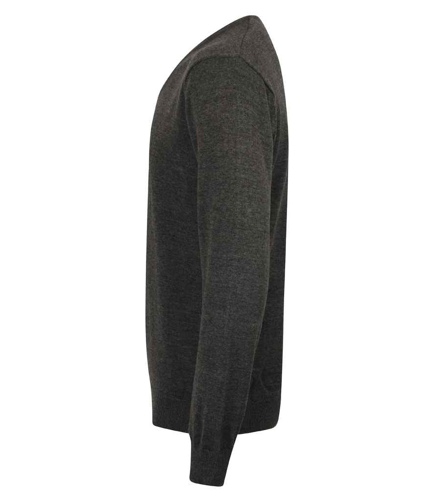 Henbury Lightweight Cotton Acrylic V Neck Sweater