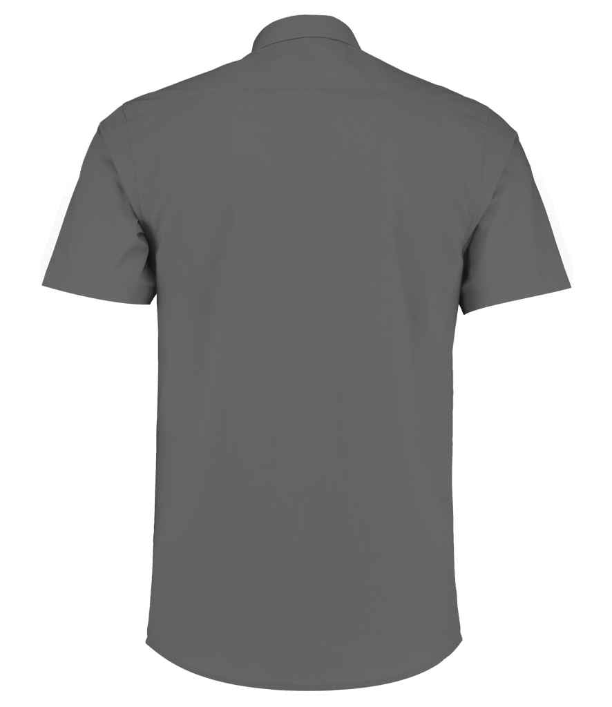 Kustom Kit Short Sleeve Tailored Poplin Shirt