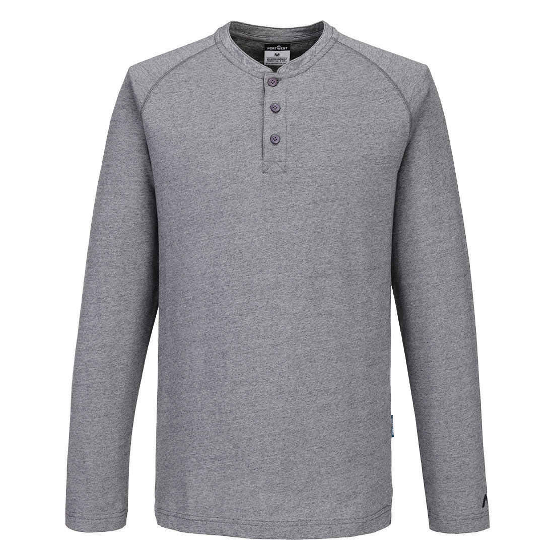 Portwest KA3 Henley T-Shirt L/S Zoom Grey KA370