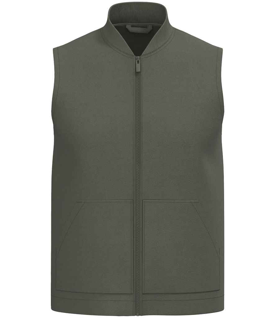 Native Spirit Unisex Twill Bodywarmer with Varsity Collar